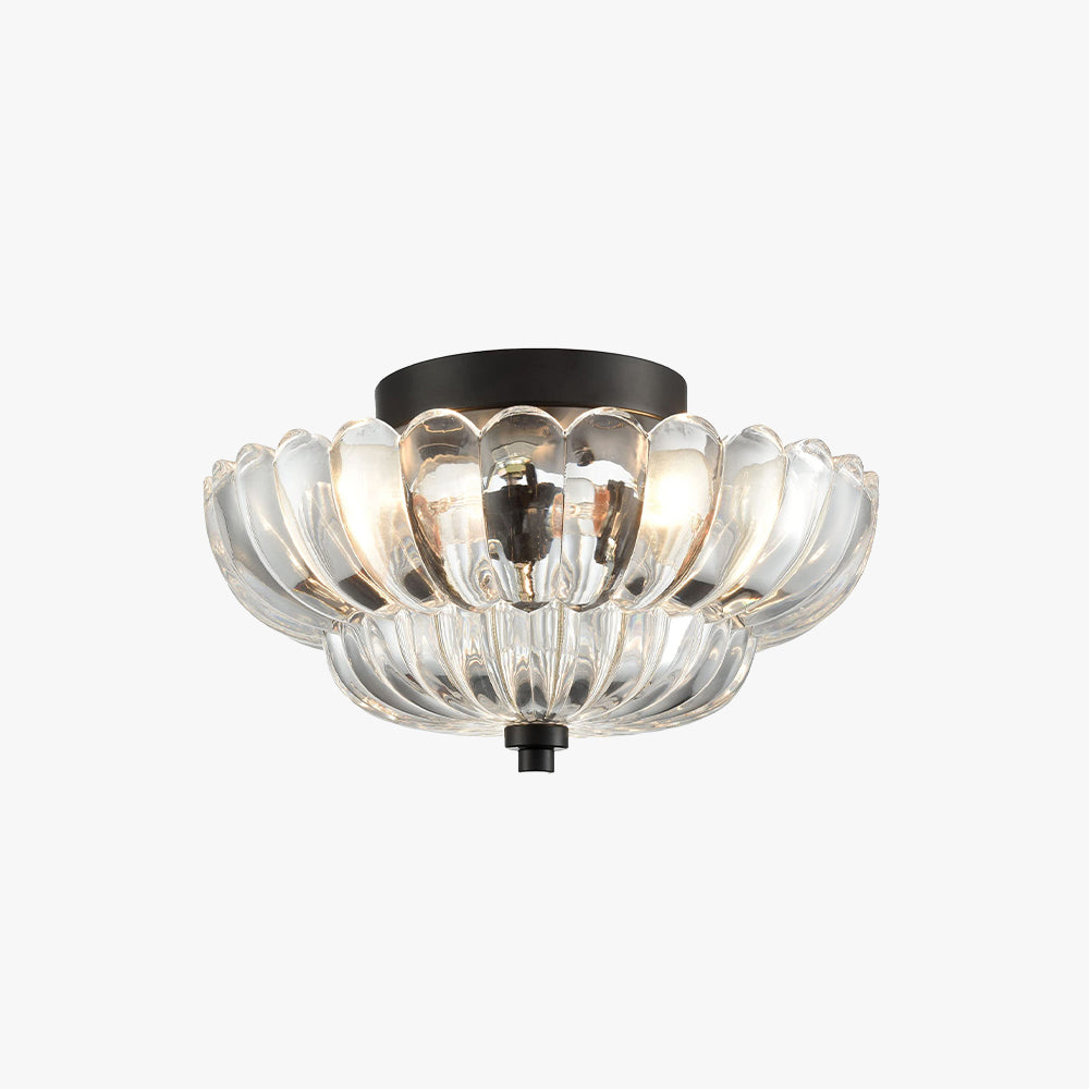 Flush Mount Ceiling Light Luna Glass Umbrella
