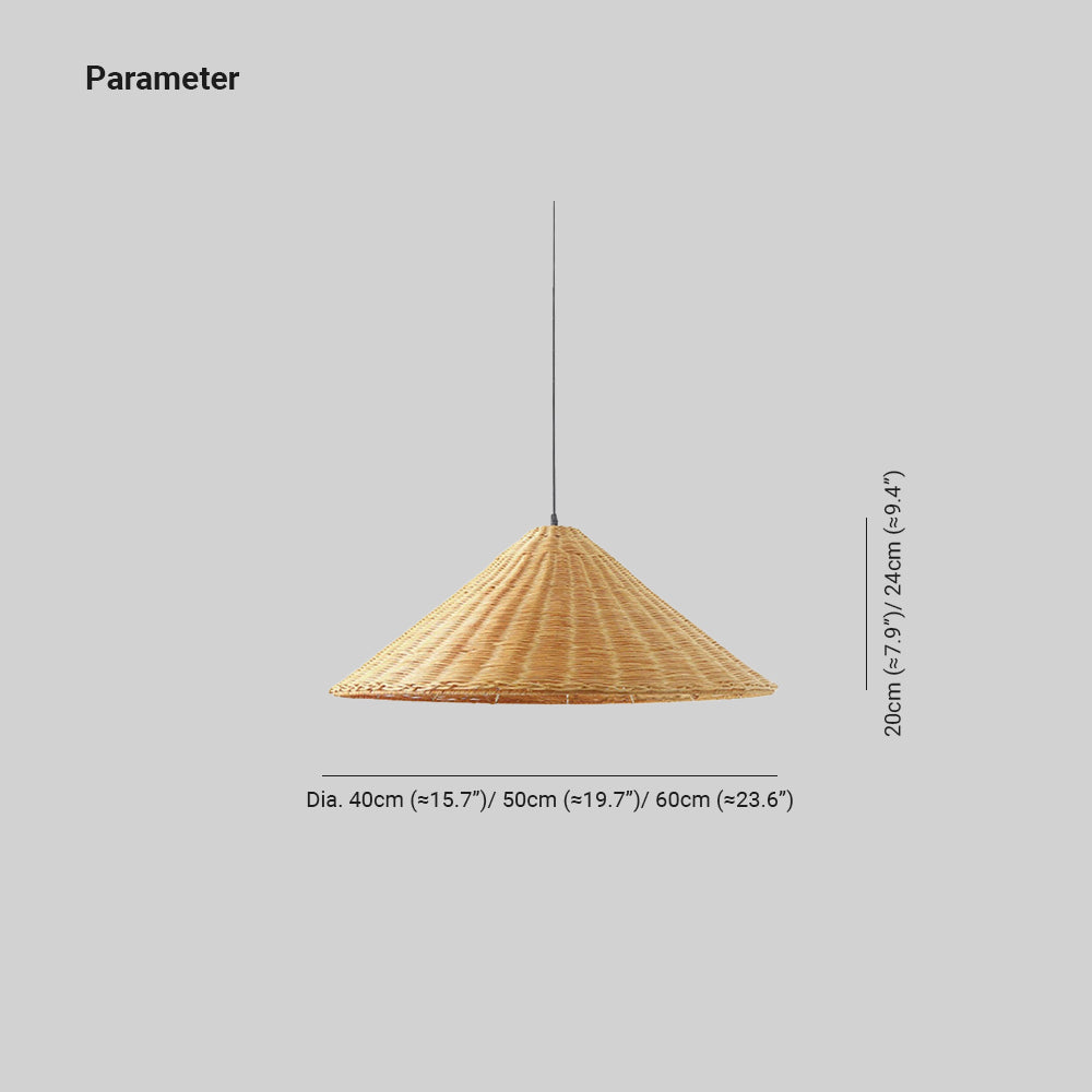 LED Pendant Light Rattan Artisan for Living Rooms