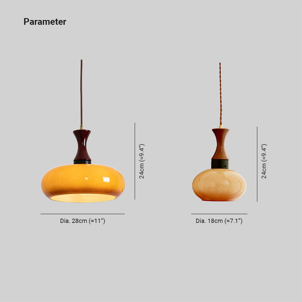 Living Room Ambiance Vintage Glass LED Pendant Light