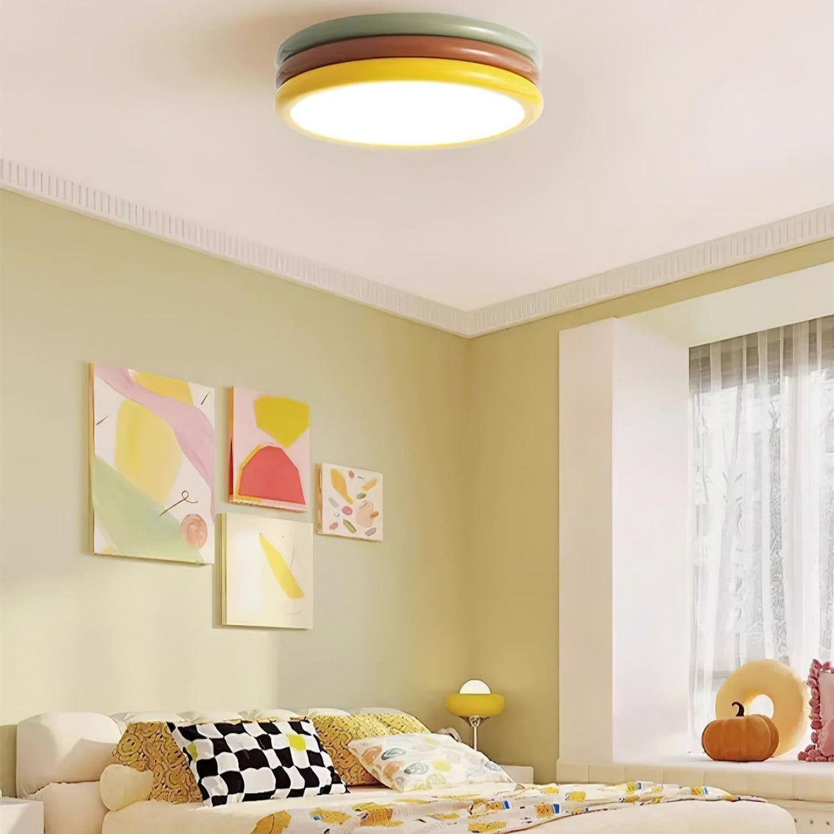 Warm Panel Accents PrismStack Colour Ceiling Lamp
