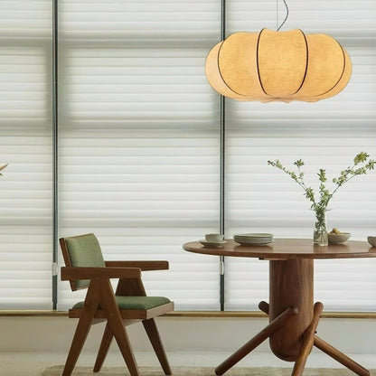 Pendant Linen Beige Pumpkin Light With Glow Soft