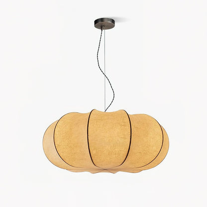 Pendant Linen Beige Pumpkin Light With Glow Soft