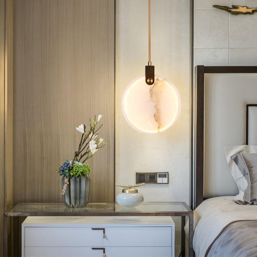 Soft Ambient Glow Alabaster Pendant Light