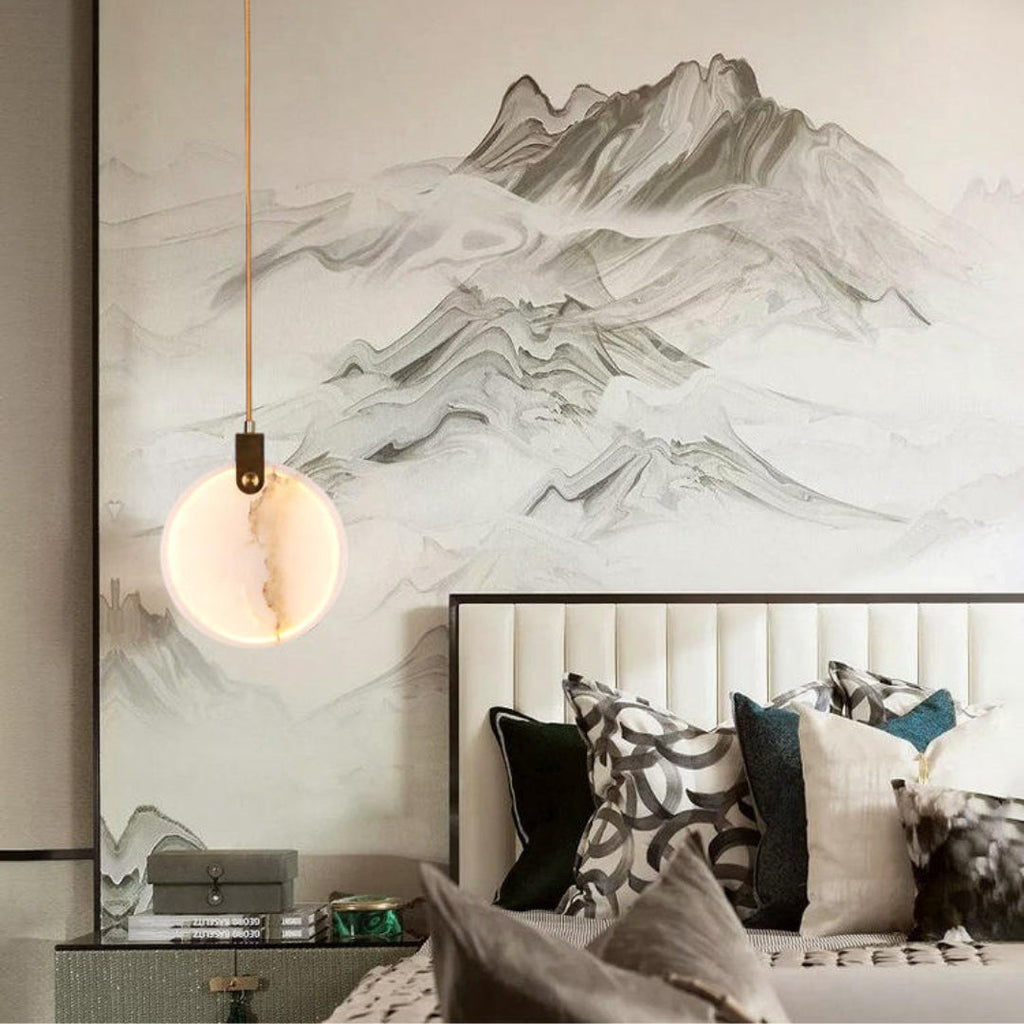 Soft Ambient Glow Alabaster Pendant Light