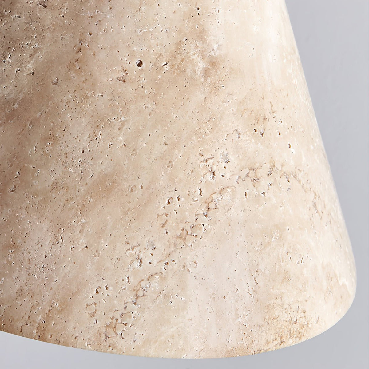 Warm Glow Travertine Dome Pendant Light