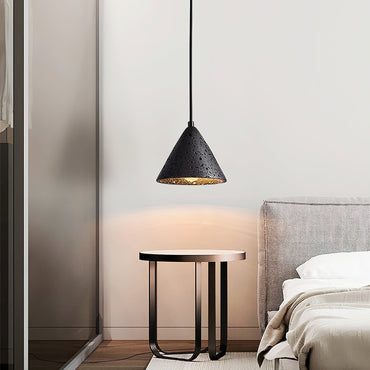 Warm Glow Travertine Dome Pendant Light