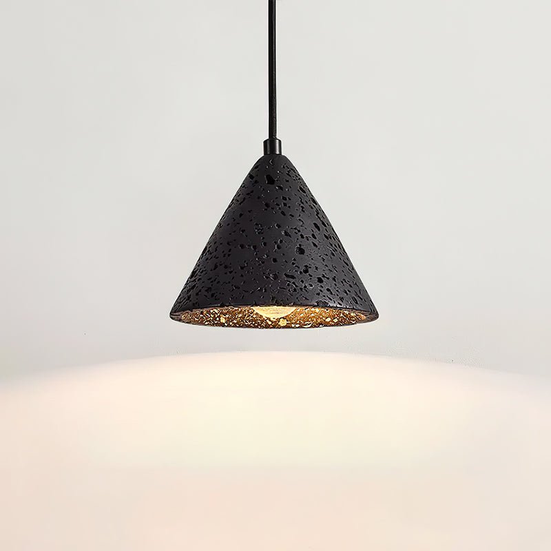 Warm Glow Travertine Dome Pendant Light