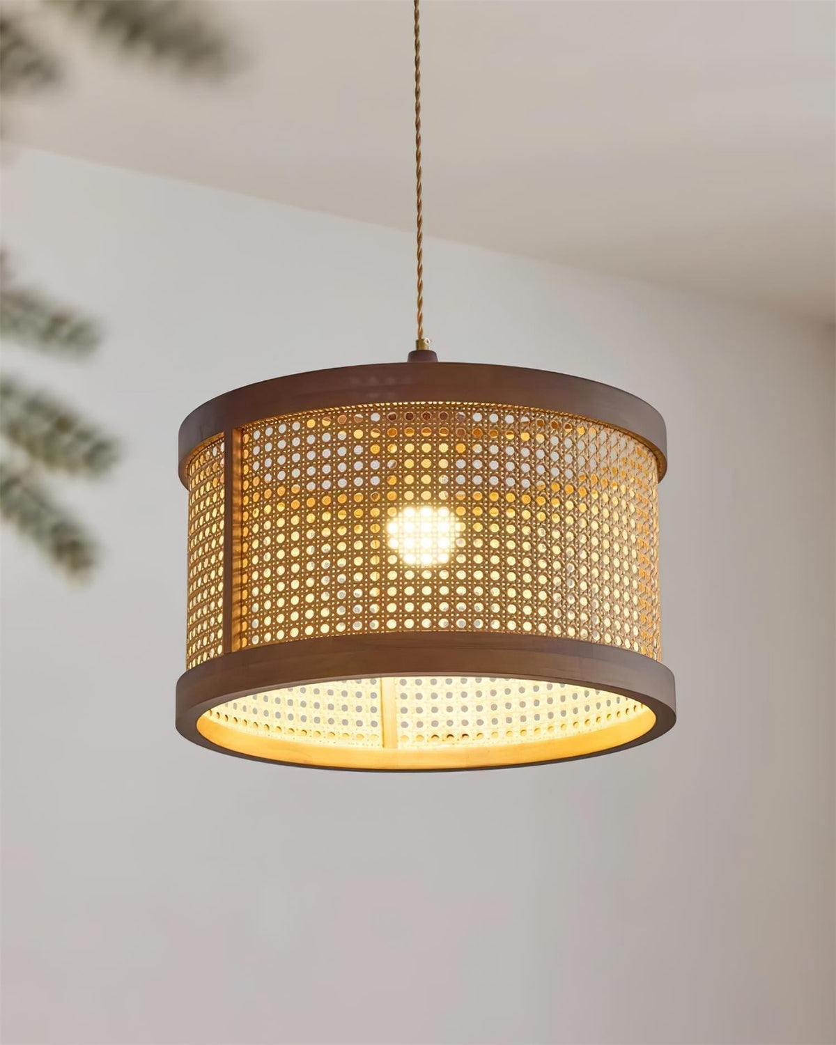 Warm Natural Ambience Handwoven Rattan Pendant Lamp