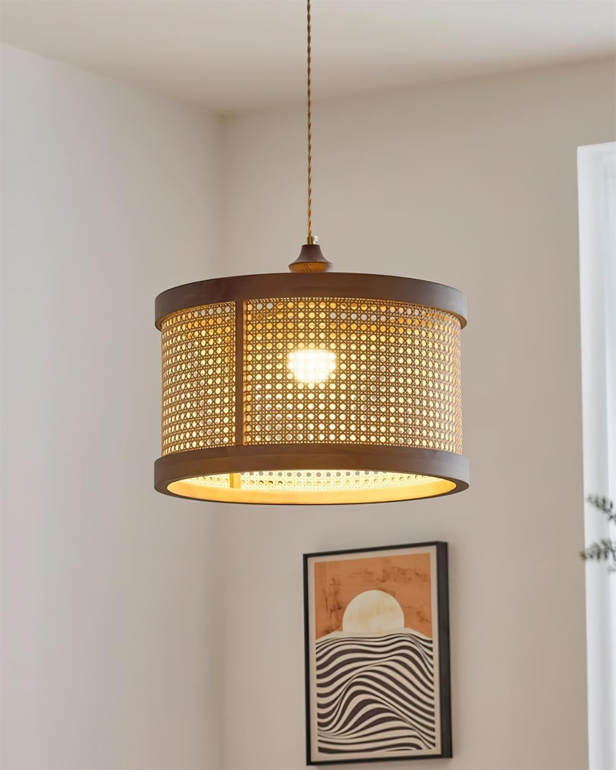 Warm Natural Ambience Handwoven Rattan Pendant Lamp