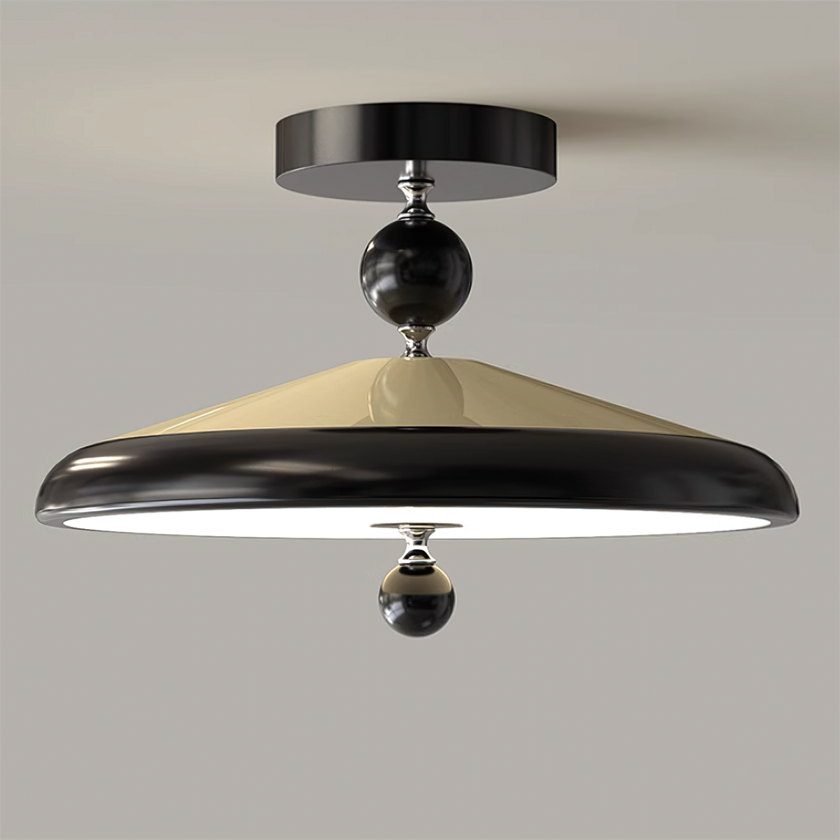 Round Wooden Ceiling Light Frame With Integrated LED 50 Or 40 cm