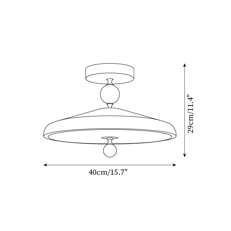 Round Wooden Ceiling Light Frame With Integrated LED 50 Or 40 cm