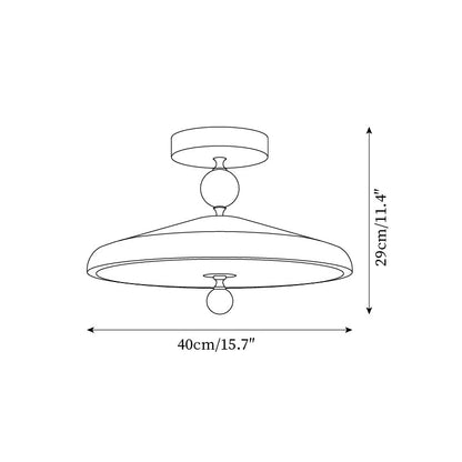 Round Wooden Ceiling Light Frame With Integrated LED 50 Or 40 cm