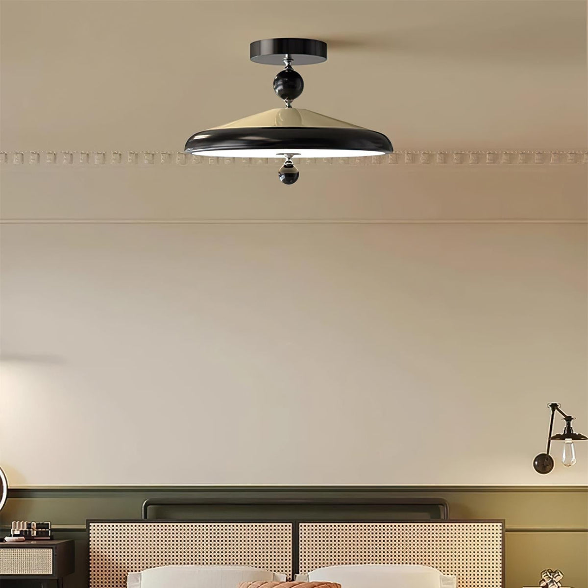Round Wooden Ceiling Light Frame With Integrated LED 50 Or 40 cm