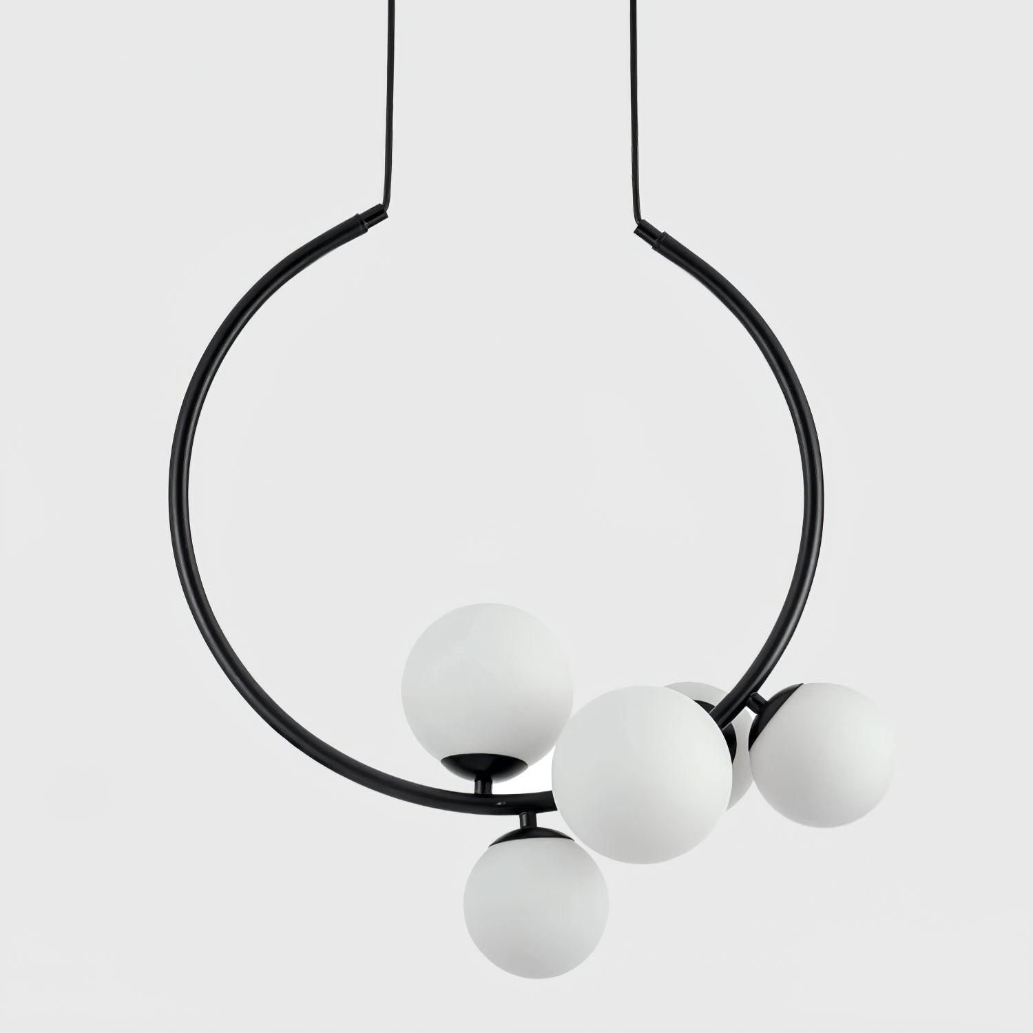 Metal Frame Glass Pendant Light For Warm Ambient Glow