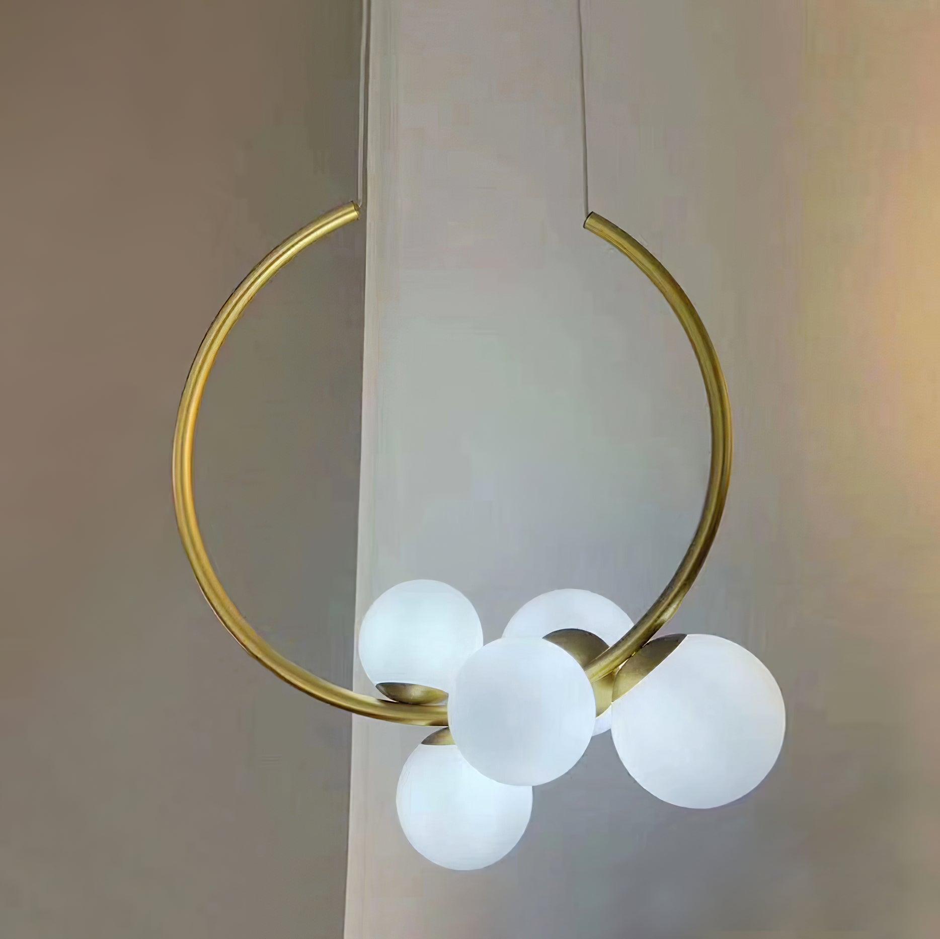 Metal Frame Glass Pendant Light For Warm Ambient Glow
