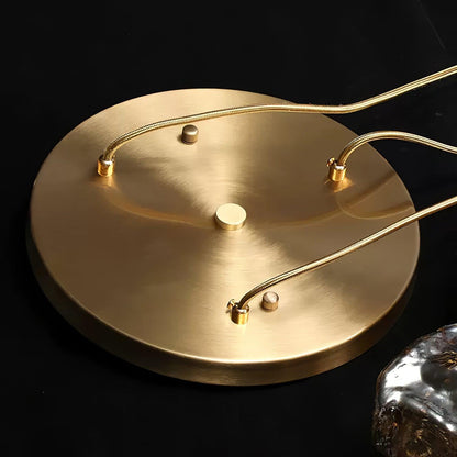 Pendant Light Ice Crackle Glass Premium Brass