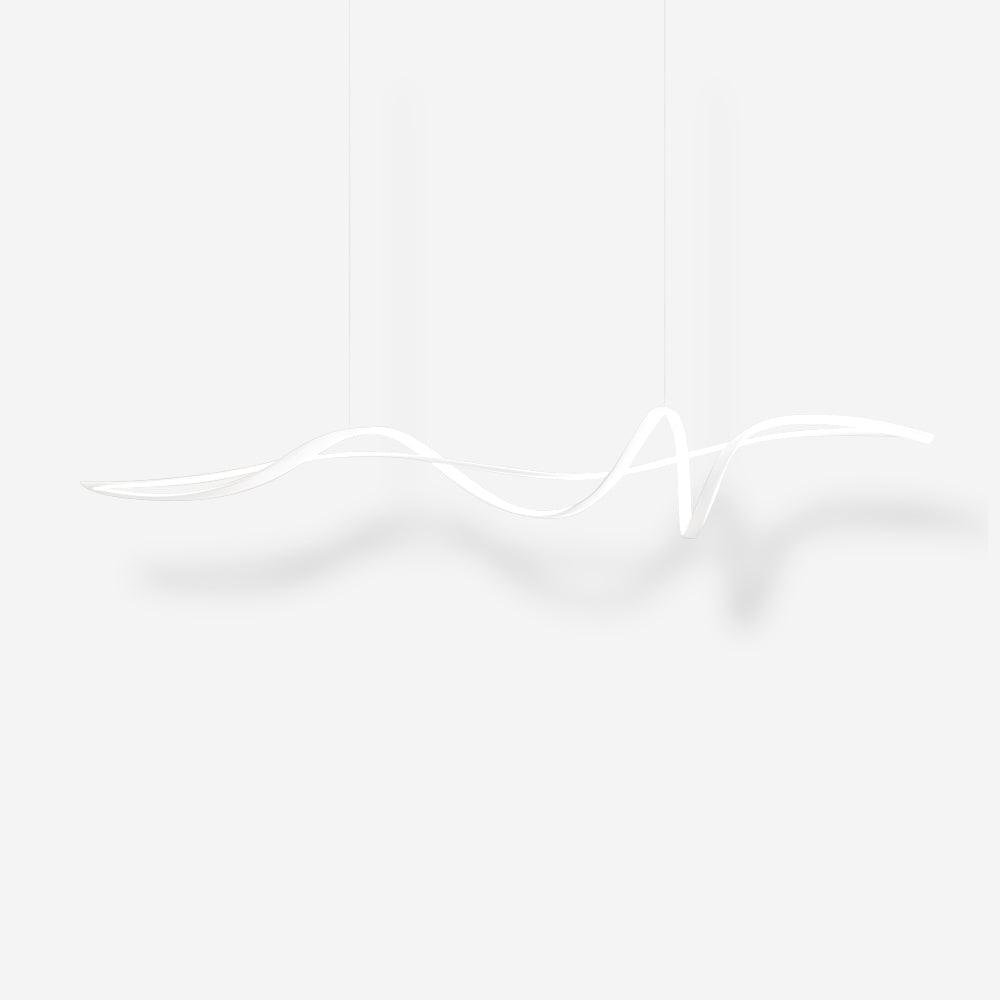 Energy Efficient Black LED Wave Pendant Fixture Aveline