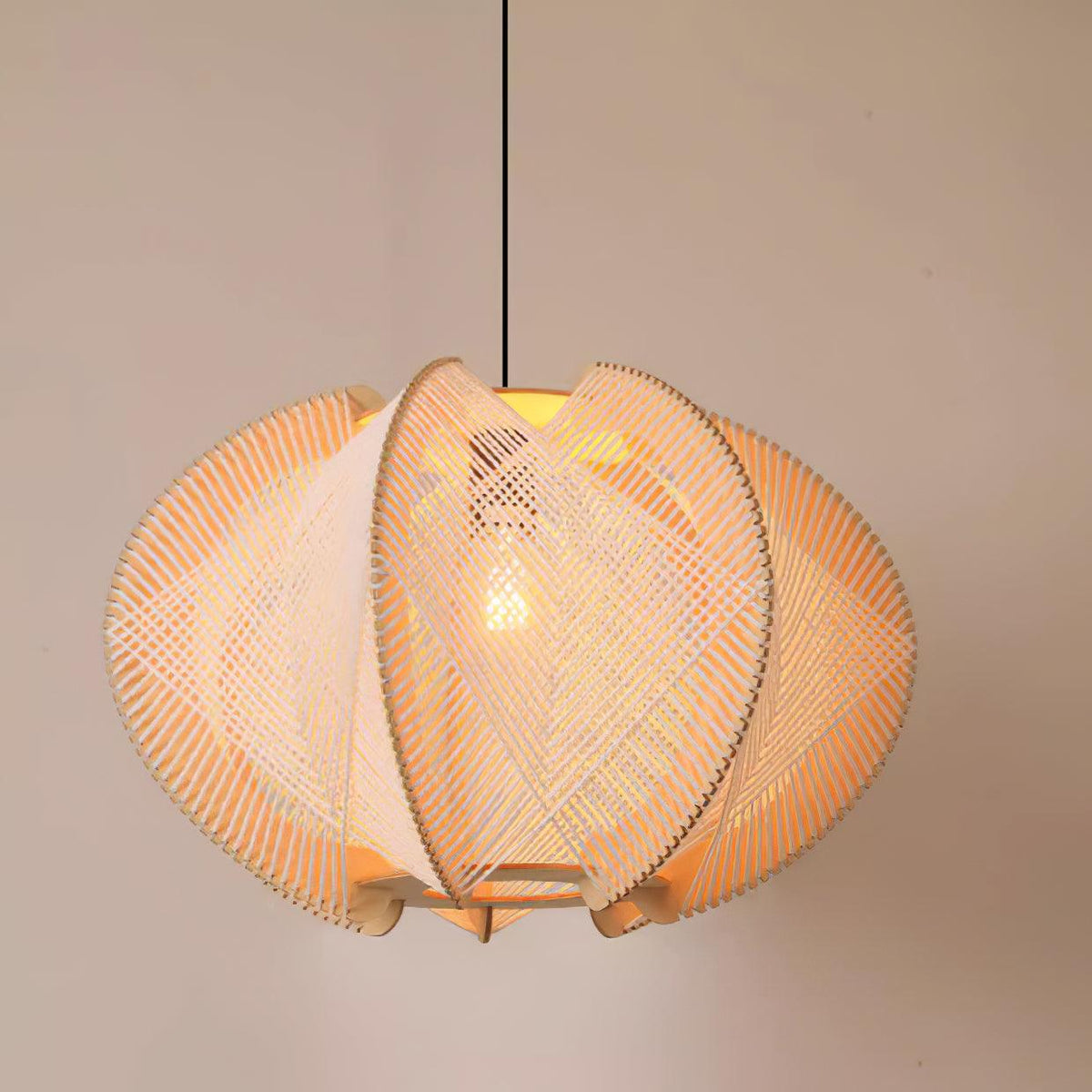 Fabric Shade Pendant Light For Warm Ambience