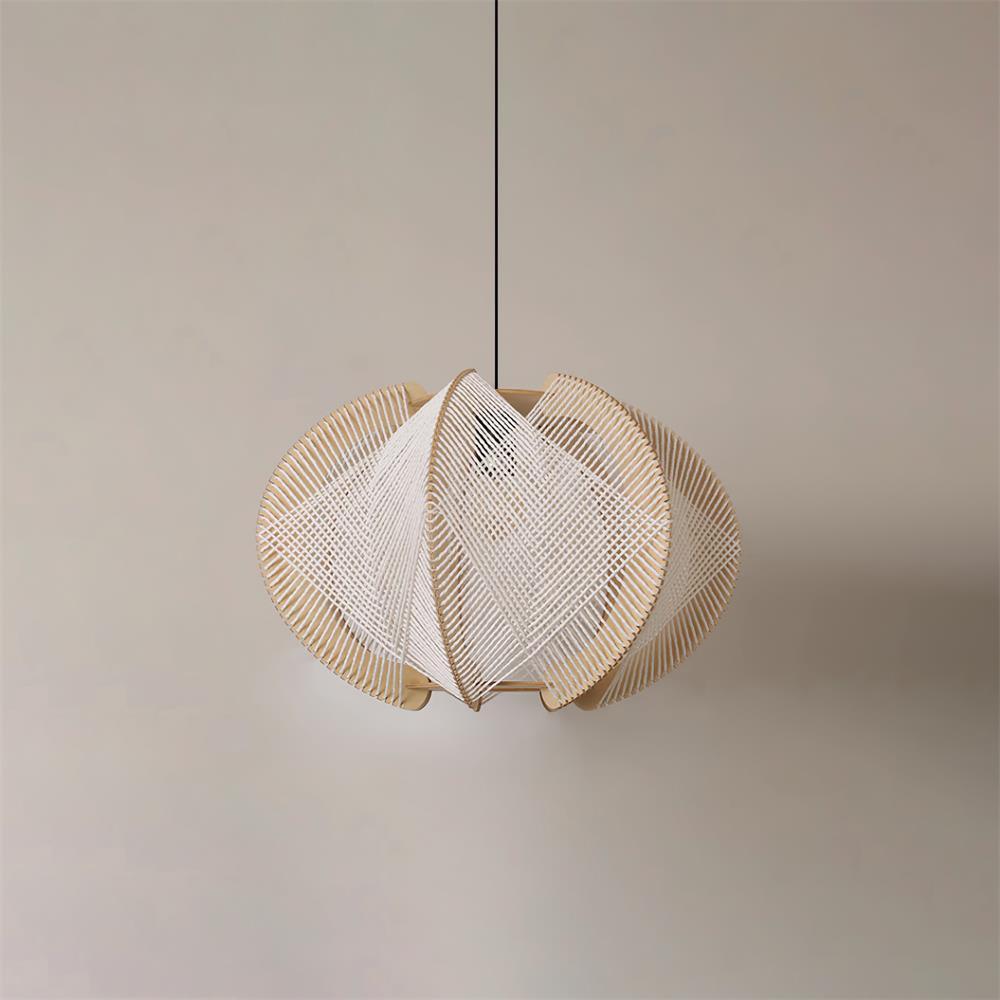Fabric Shade Pendant Light For Warm Ambience