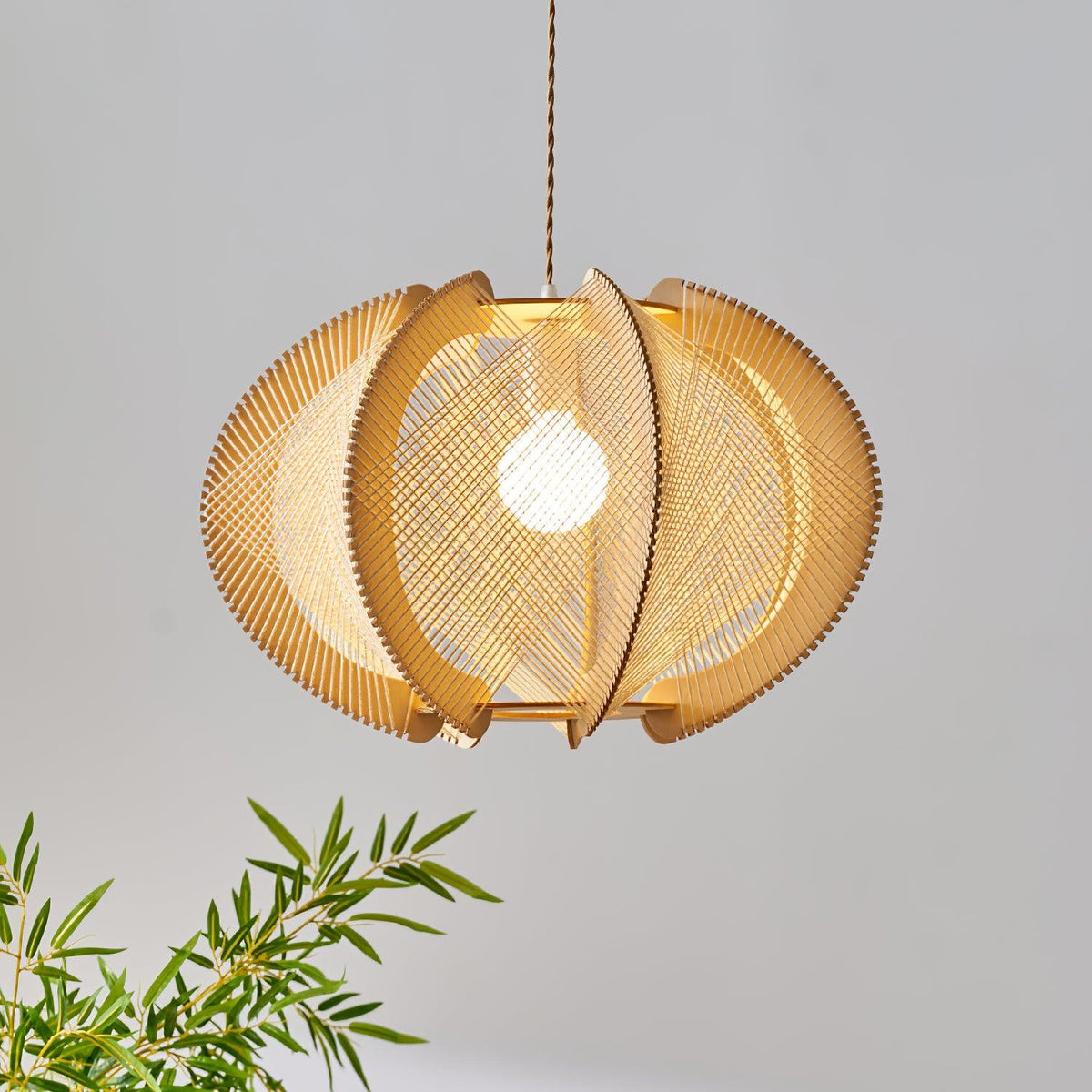 Fabric Shade Pendant Light For Warm Ambience