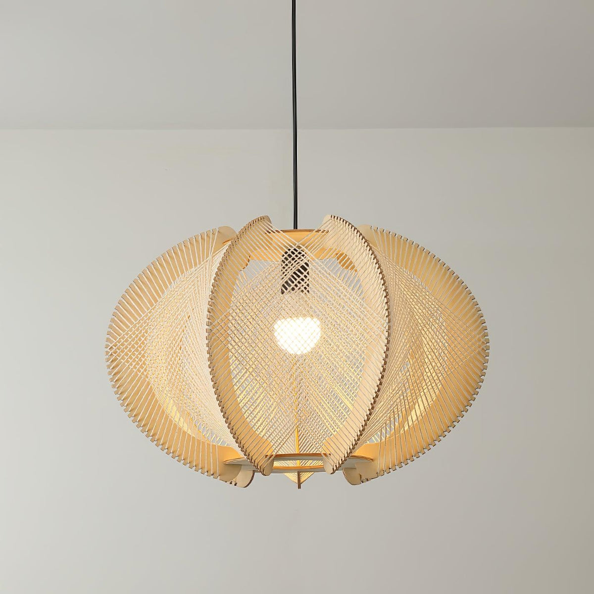 Fabric Shade Pendant Light For Warm Ambience