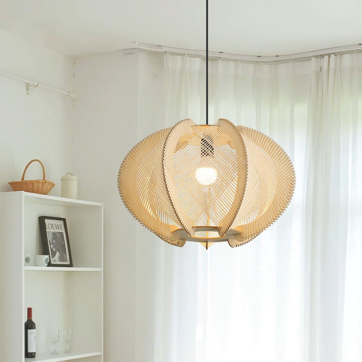 Fabric Shade Pendant Light For Warm Ambience