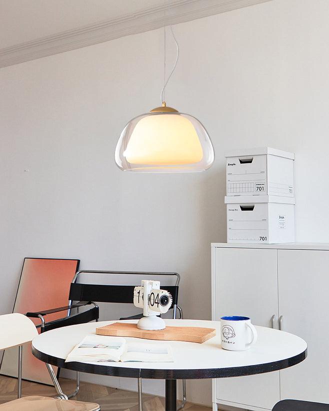 Dimmable Glow Suspended Glass Pendant Lamp