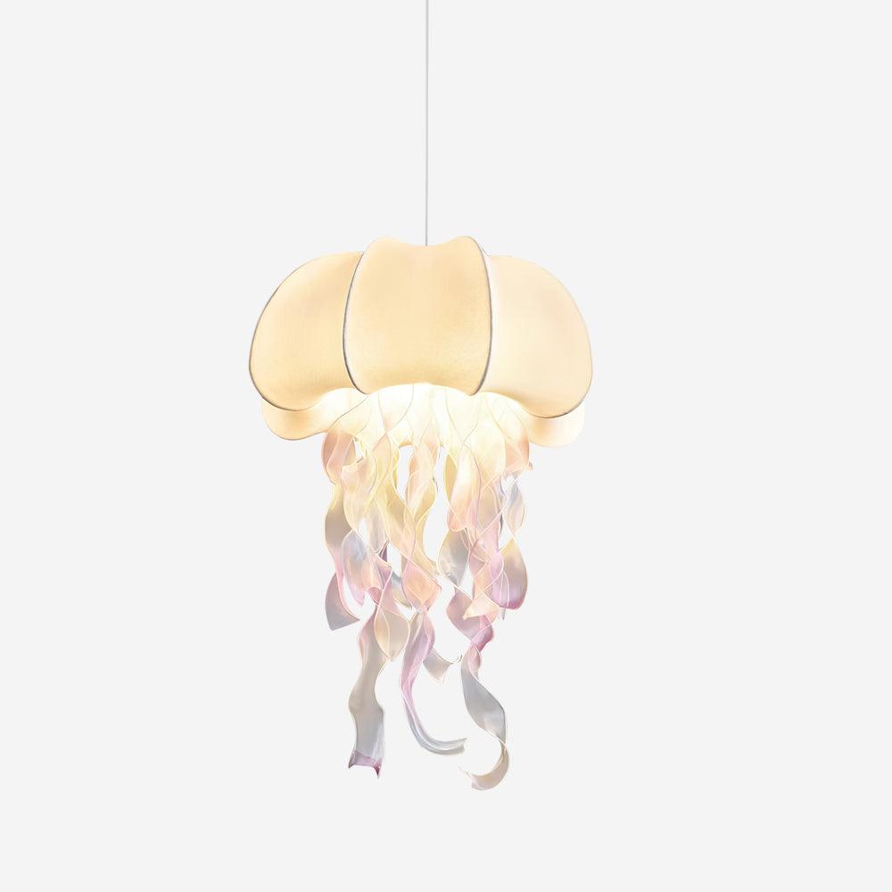 Lamp With Iridescent Glow Jellyfish Pendant