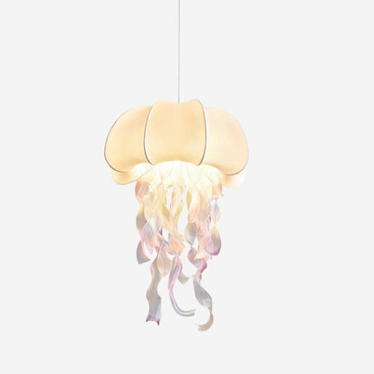 Lamp With Iridescent Glow Jellyfish Pendant