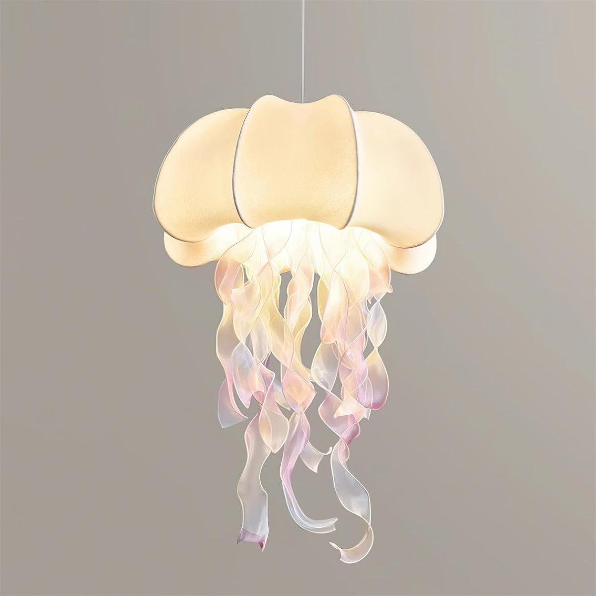 Lamp With Iridescent Glow Jellyfish Pendant