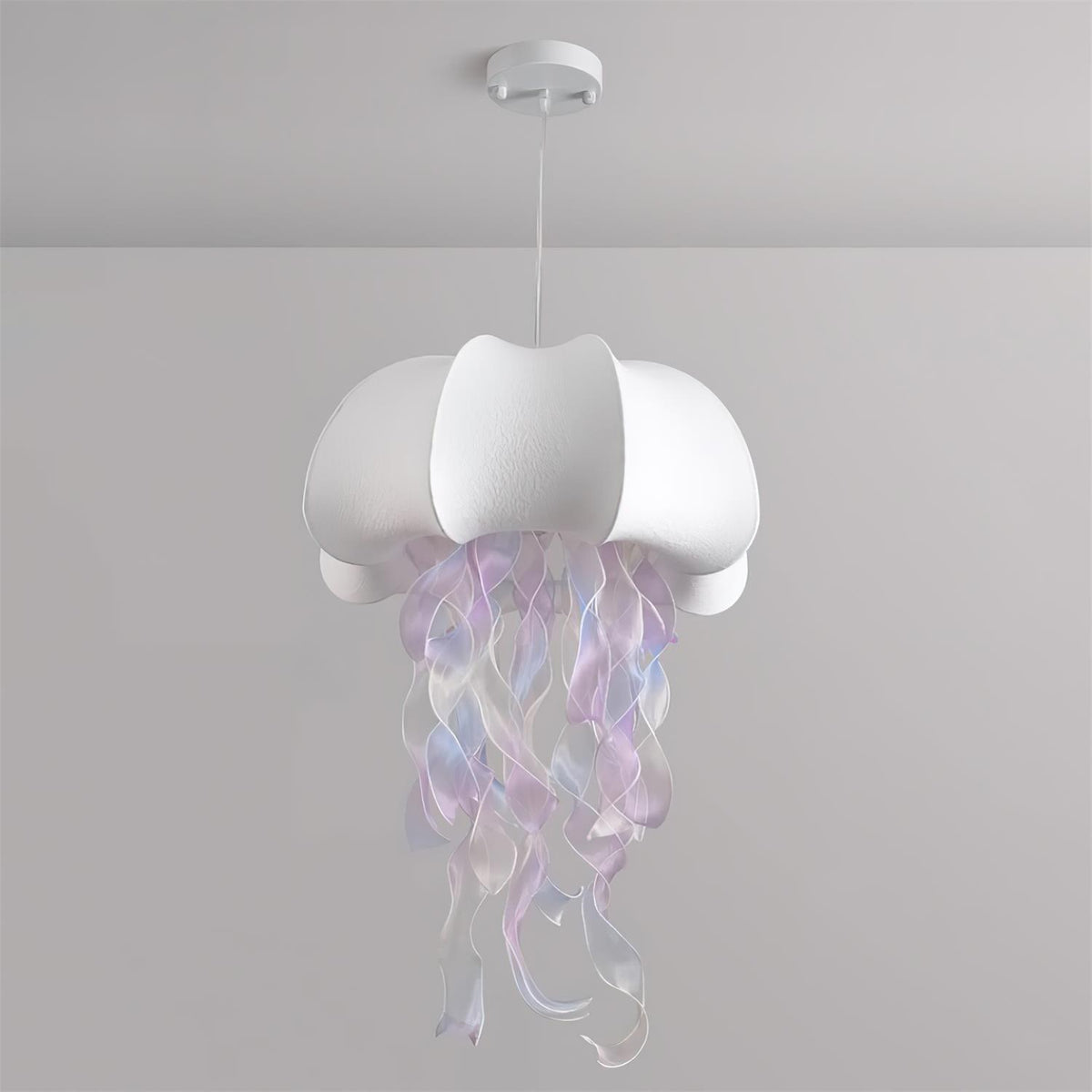 Lamp With Iridescent Glow Jellyfish Pendant