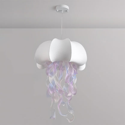 Lamp With Iridescent Glow Jellyfish Pendant