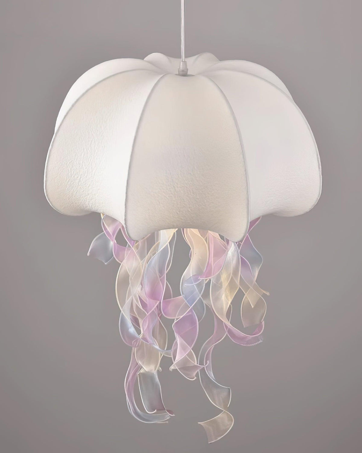 Lamp With Iridescent Glow Jellyfish Pendant
