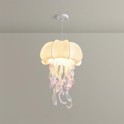 Lamp With Iridescent Glow Jellyfish Pendant