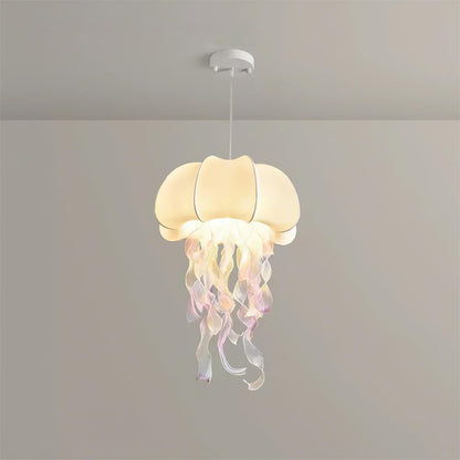 Lamp With Iridescent Glow Jellyfish Pendant
