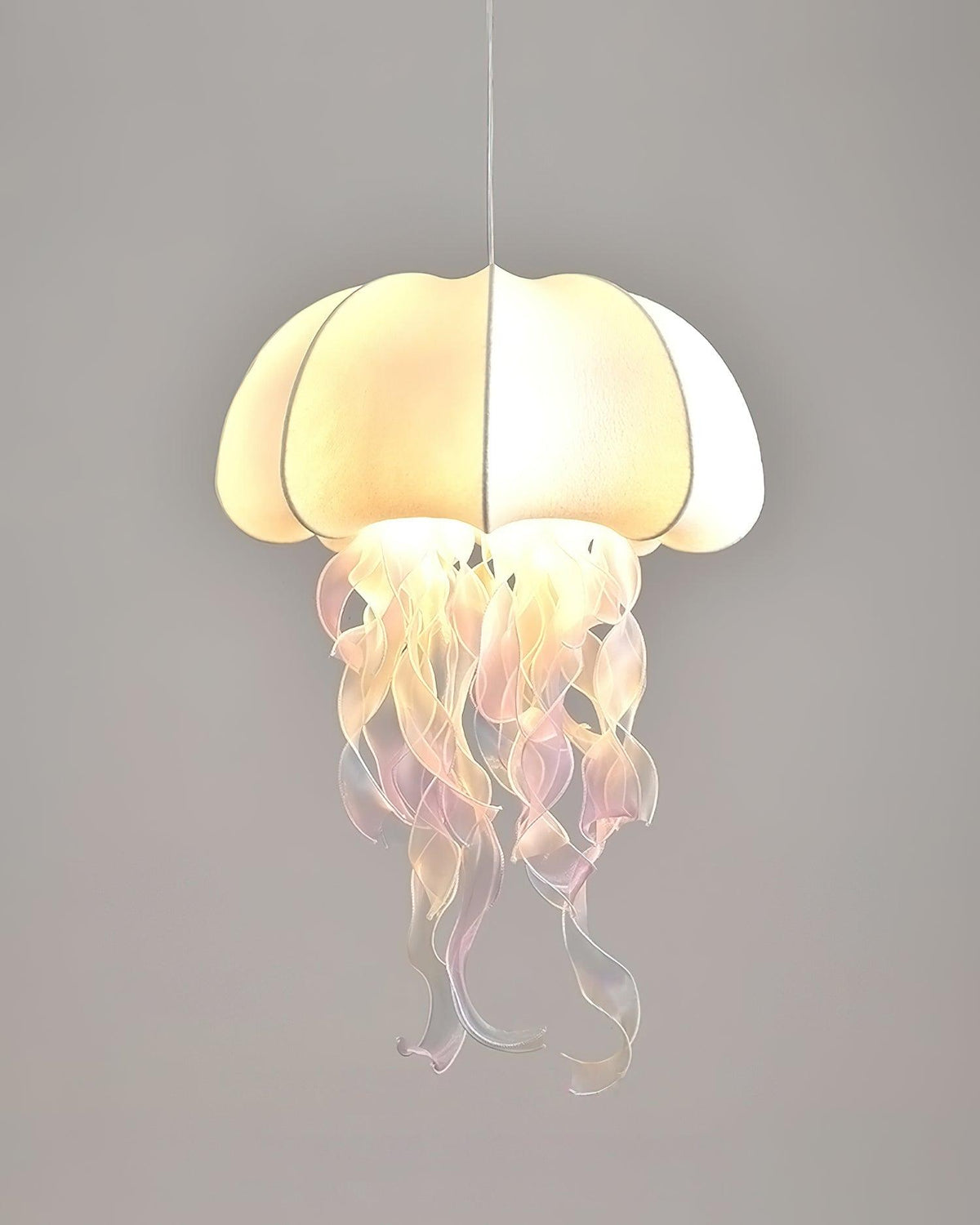 Lamp With Iridescent Glow Jellyfish Pendant