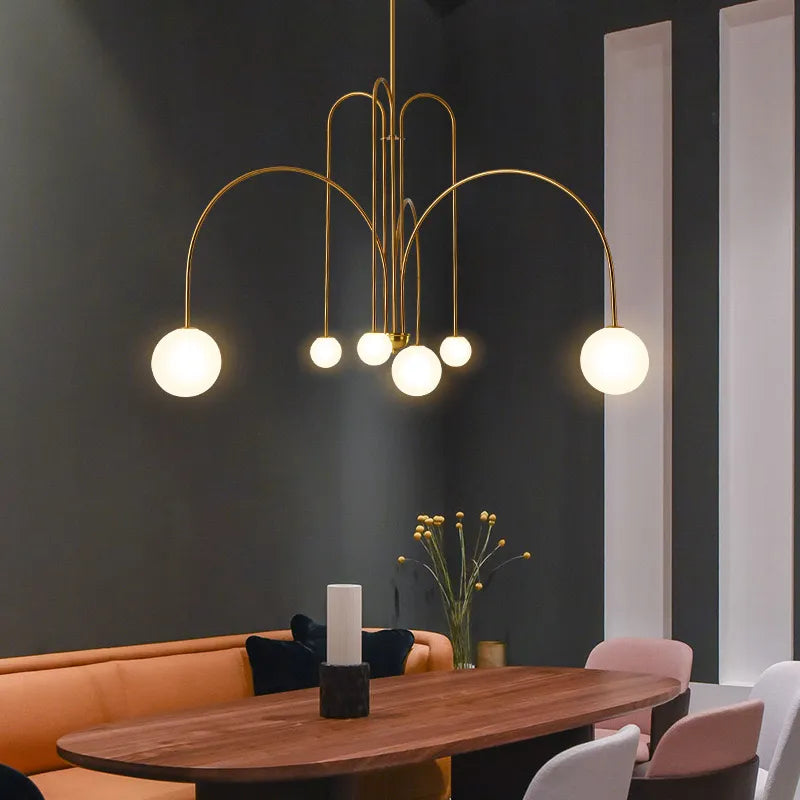 Warm Ambience Delivered by Monica Glass Bubble Pendant Light