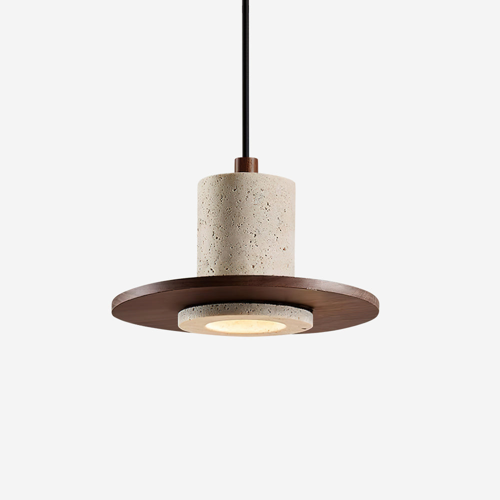Soft Ambient Glow Travertine Pendant Light