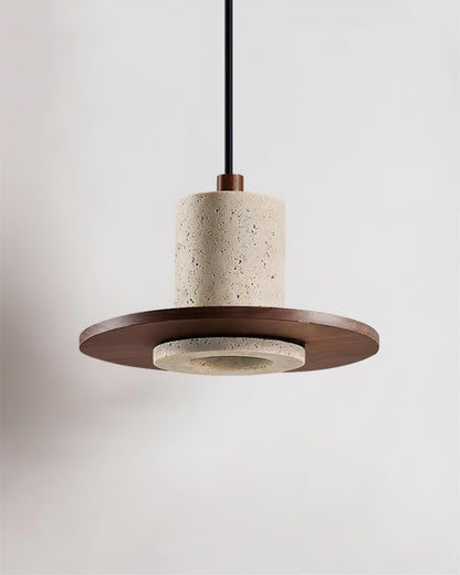 Soft Ambient Glow Travertine Pendant Light