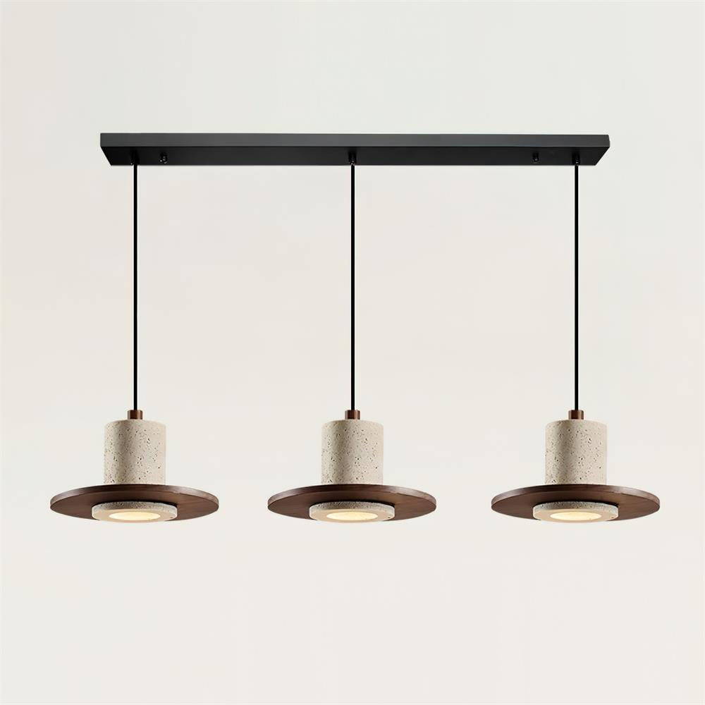 Soft Ambient Glow Travertine Pendant Light