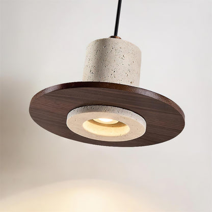 Soft Ambient Glow Travertine Pendant Light