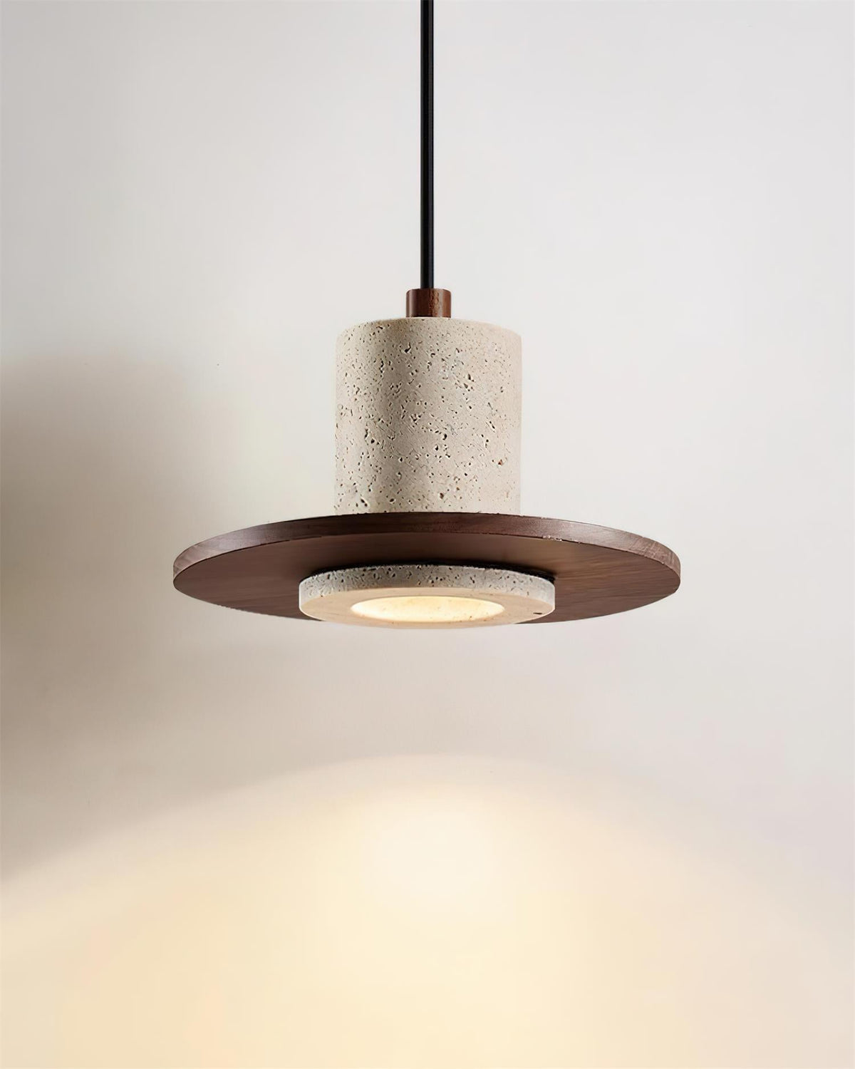 Soft Ambient Glow Travertine Pendant Light