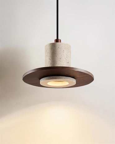 Soft Ambient Glow Travertine Pendant Light