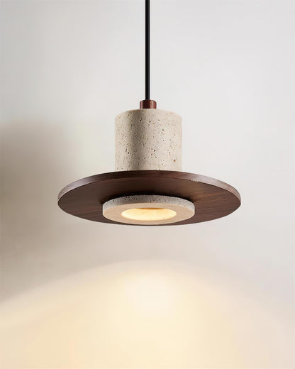 Soft Ambient Glow Travertine Pendant Light