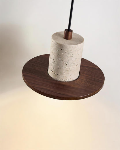 Soft Ambient Glow Travertine Pendant Light