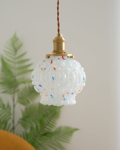 Pendant Lamp With Warm Ambience Textured Glass