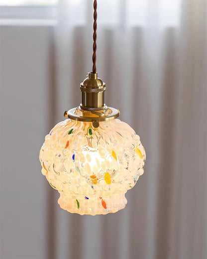 Pendant Lamp With Warm Ambience Textured Glass