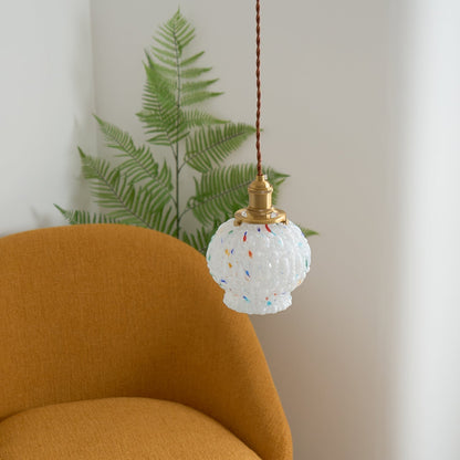 Pendant Lamp With Warm Ambience Textured Glass