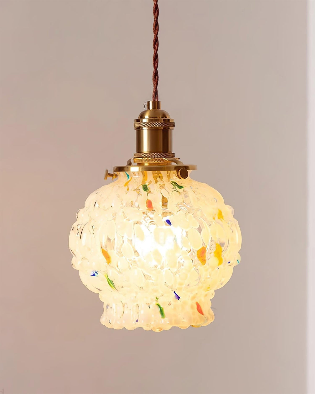 Pendant Lamp With Warm Ambience Textured Glass