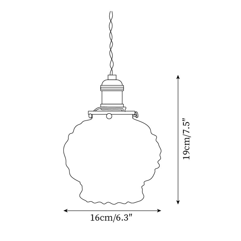 Pendant Lamp With Warm Ambience Textured Glass
